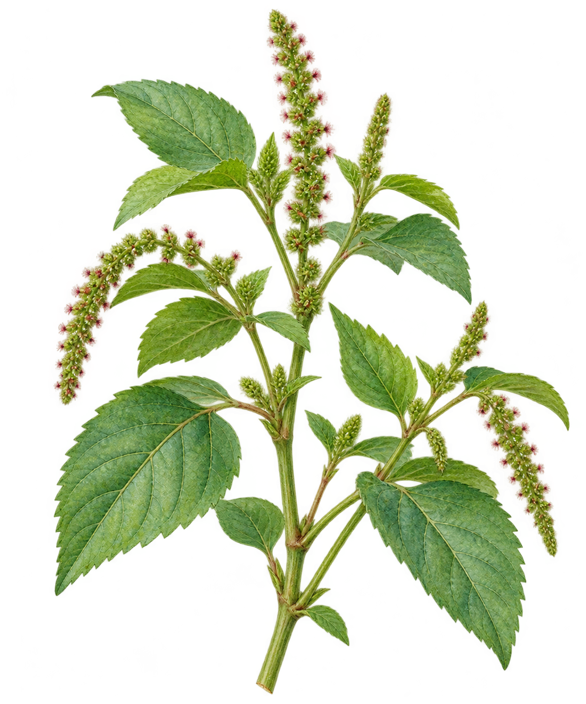 botanical illustration of Cancer Herb, Acalypha indica