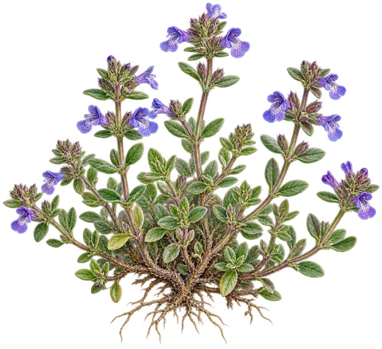botanical illustration of Te de Sierra Nevada, Acinos alpinus var. meridionalis