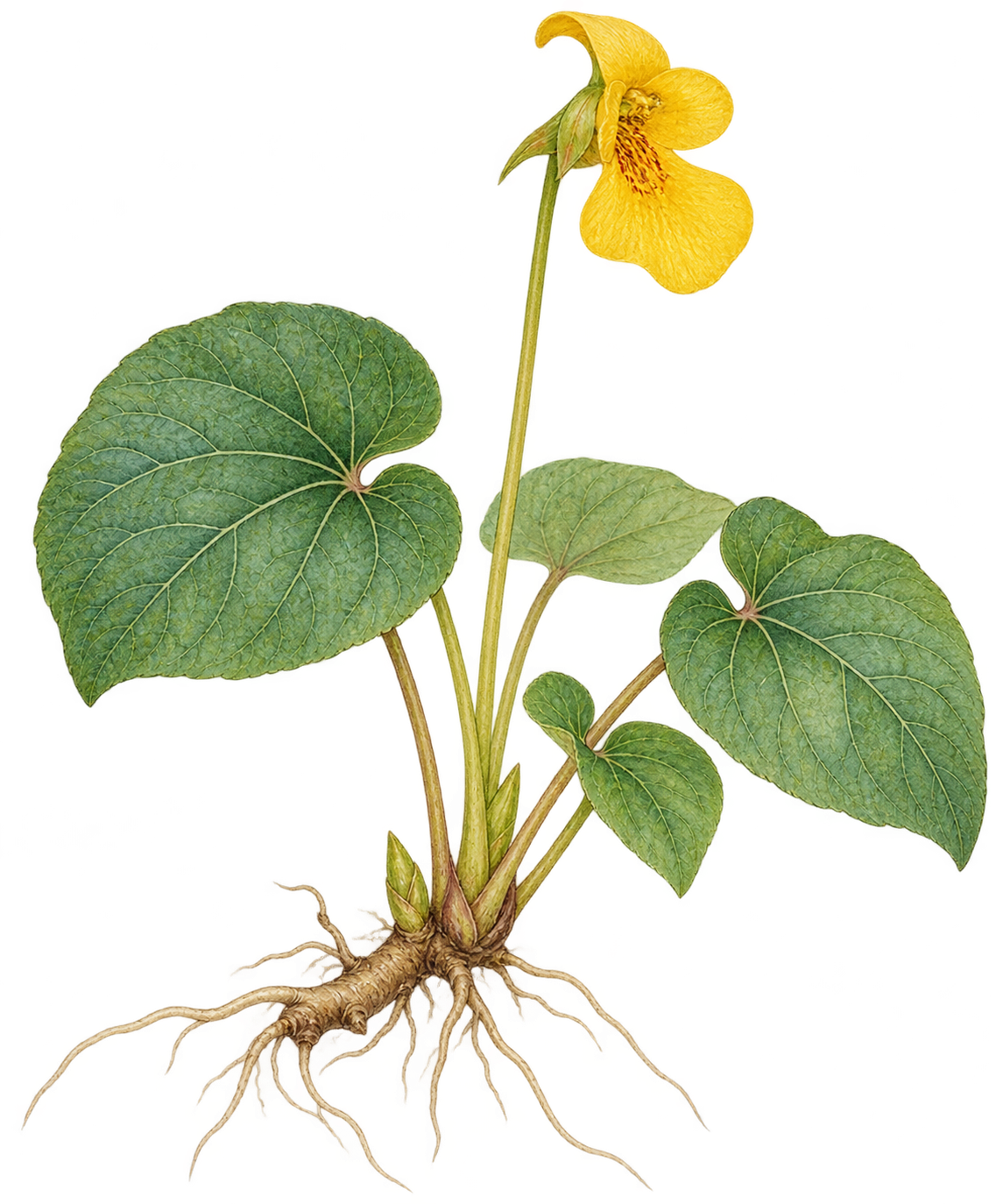 botanical illustration of Acrotrema uniflorum, Acrotrema uniflorum
